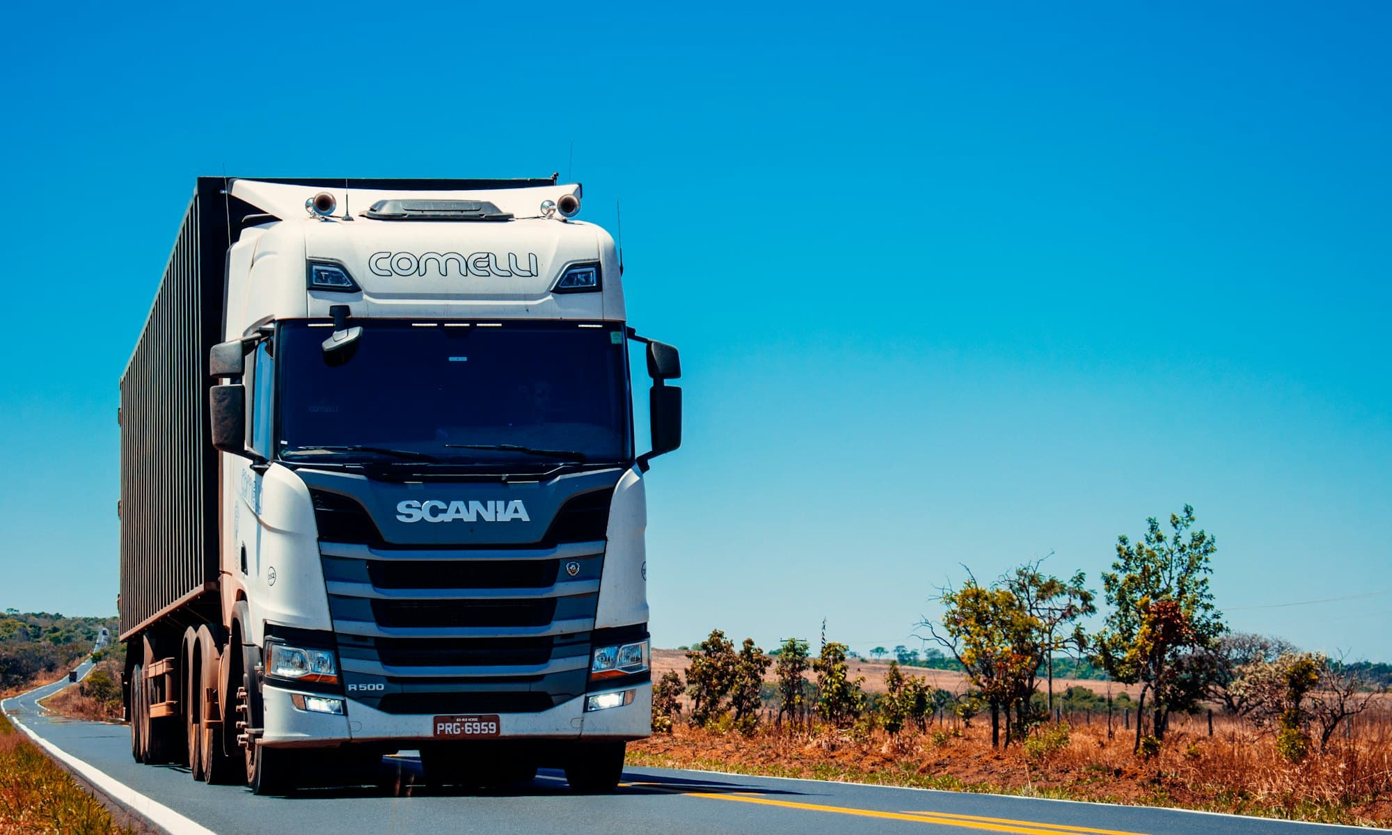 Carreta da Transvia na estrada